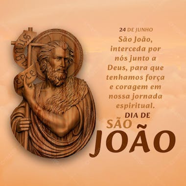 São joão, interceda por nós junto a deus feed social psd editavél