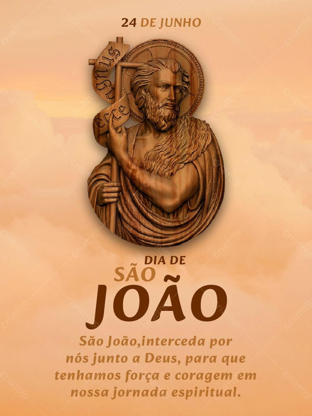 São João, Interceda Por Nós Junto A Deus Feed Social Psd Editavél.zip