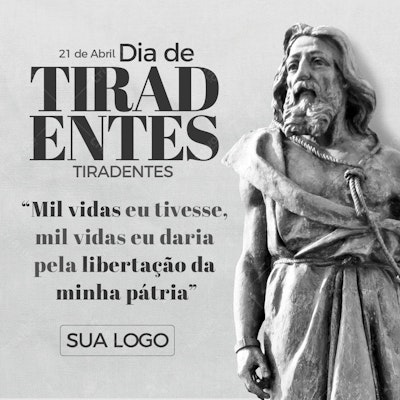 Post para Dia de Tiradentes PSD Editável