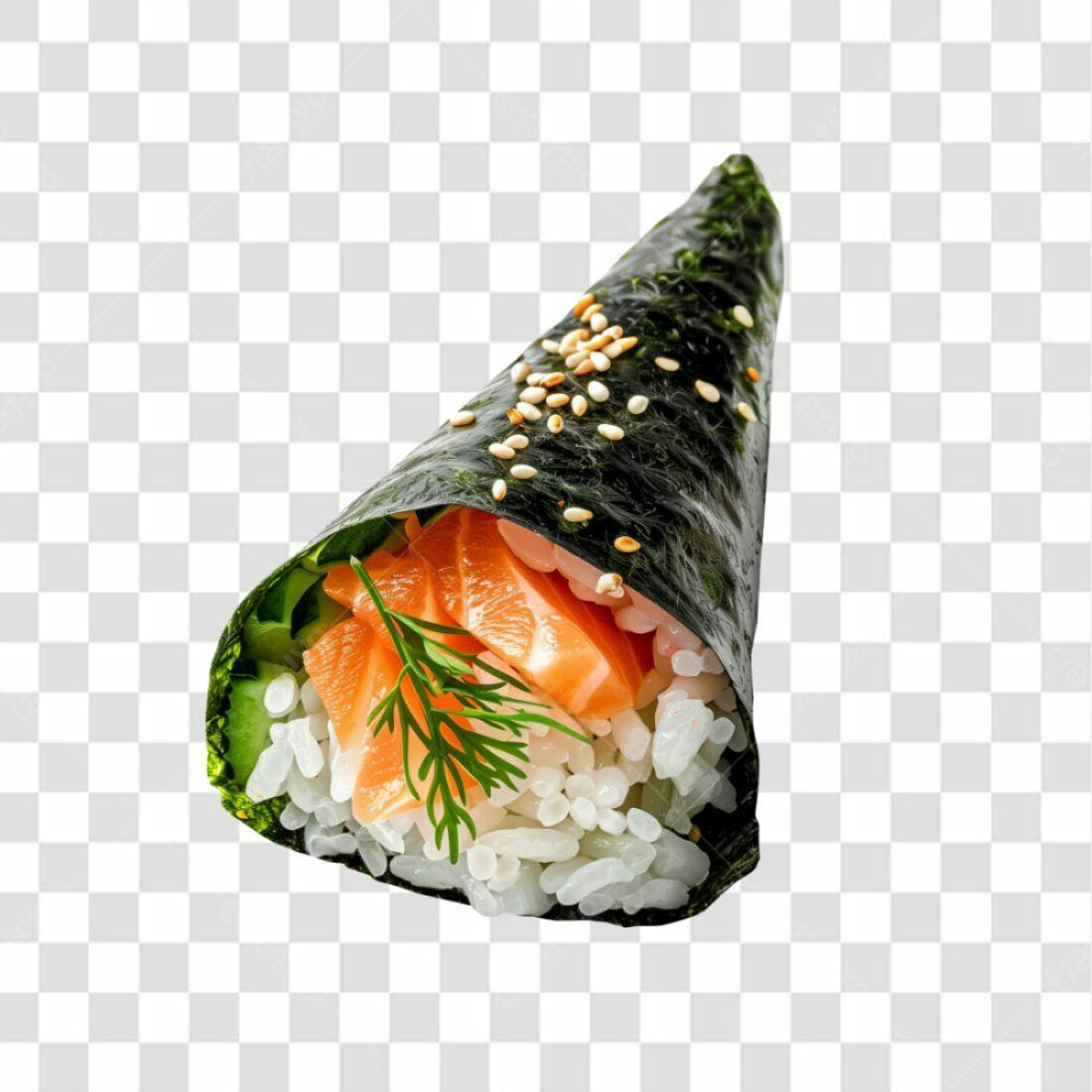 Icone Tema Japonês Sushi Salmão PNG com fundo transparente