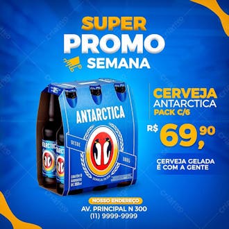 Flyer cerveja antarctica supermercado