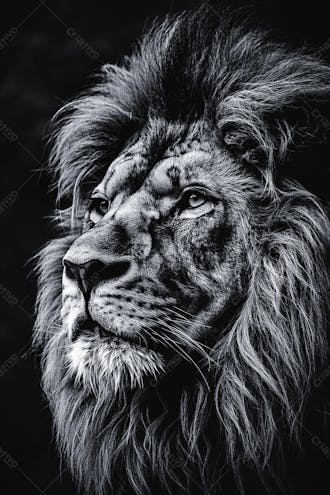 Leão preto e branco