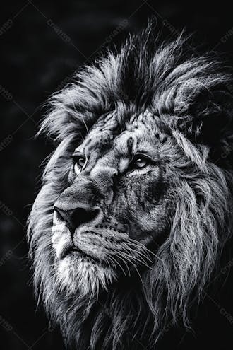 Leão preto e branco