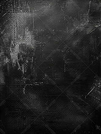 Black grunge texture with black background, in layered mesh style, matte photo