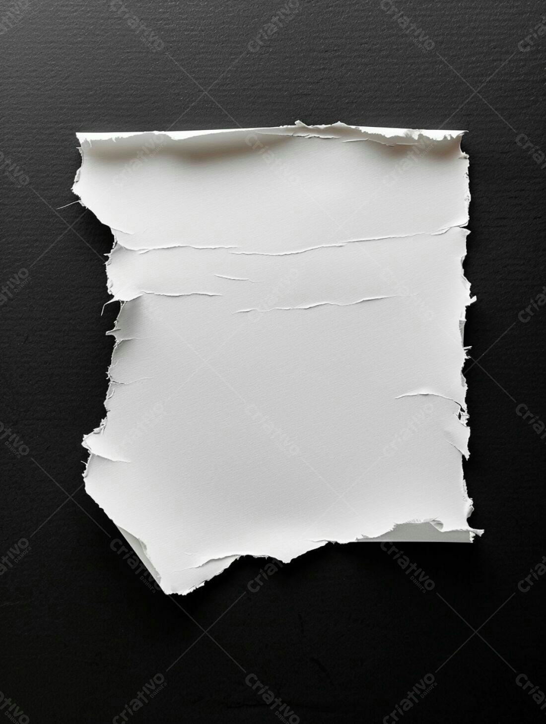 Papel rasgado em fundo preto