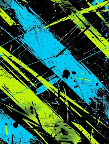 Fundo de imagem vetorial abstrato, cores azul neon e preto, estilo grafite