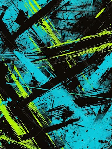 Fundo de imagem vetorial abstrato, cores azul neon e preto, estilo grafite