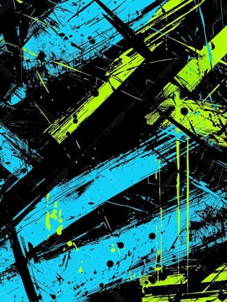 Fundo de imagem vetorial abstrato, cores azul neon e preto, estilo grafite