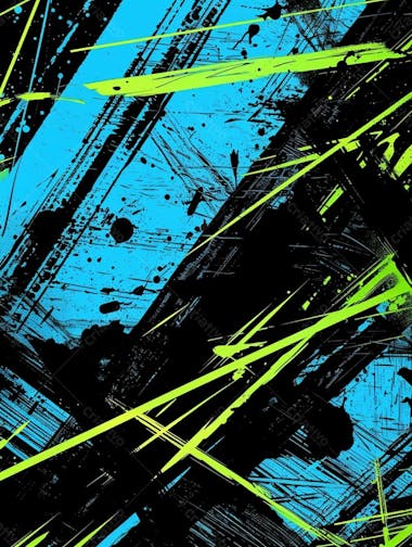 Fundo de imagem vetorial abstrato, cores azul neon e preto, estilo grafite