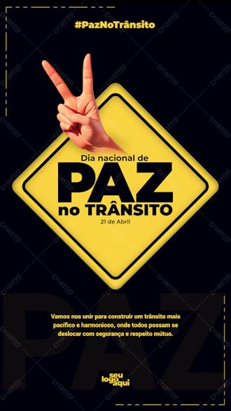 Paz no trânsito, trânsito, arte editável, stories