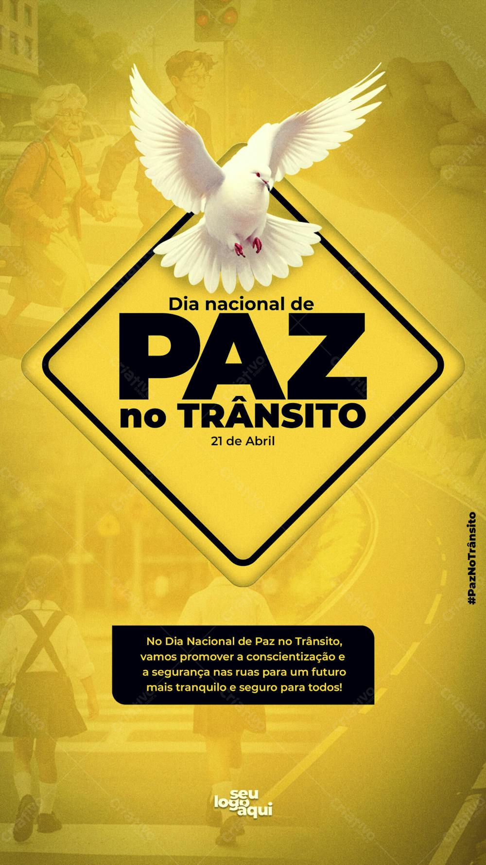 Paz no trânsito, trânsito, arte editável, stories