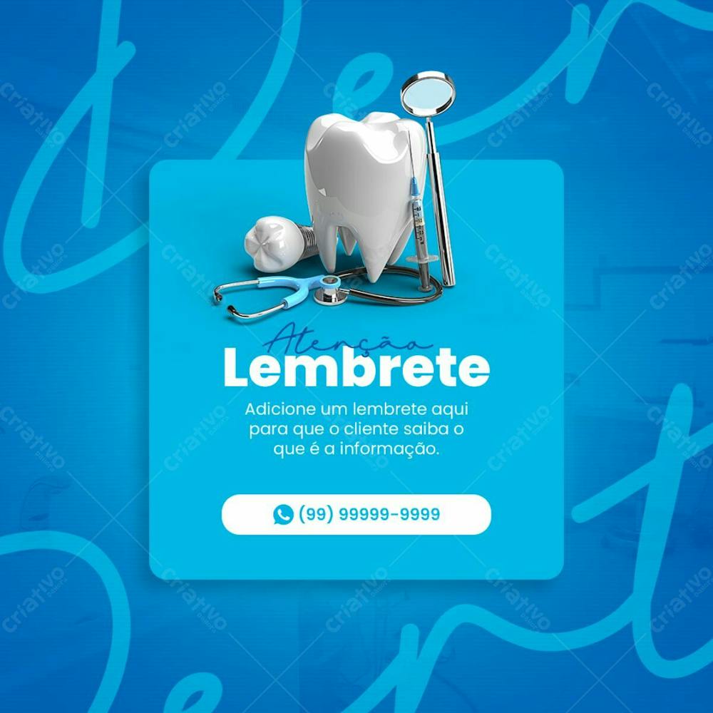 Lembrete Dentista Social Media