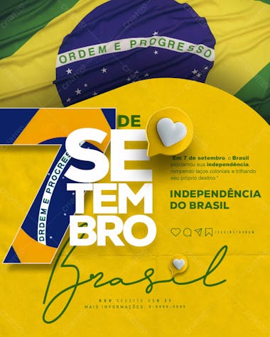 7 de setembro independência do brasil feed