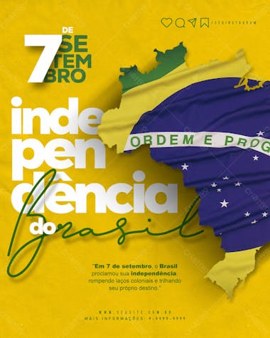 7 de setembro independência do brasil feed