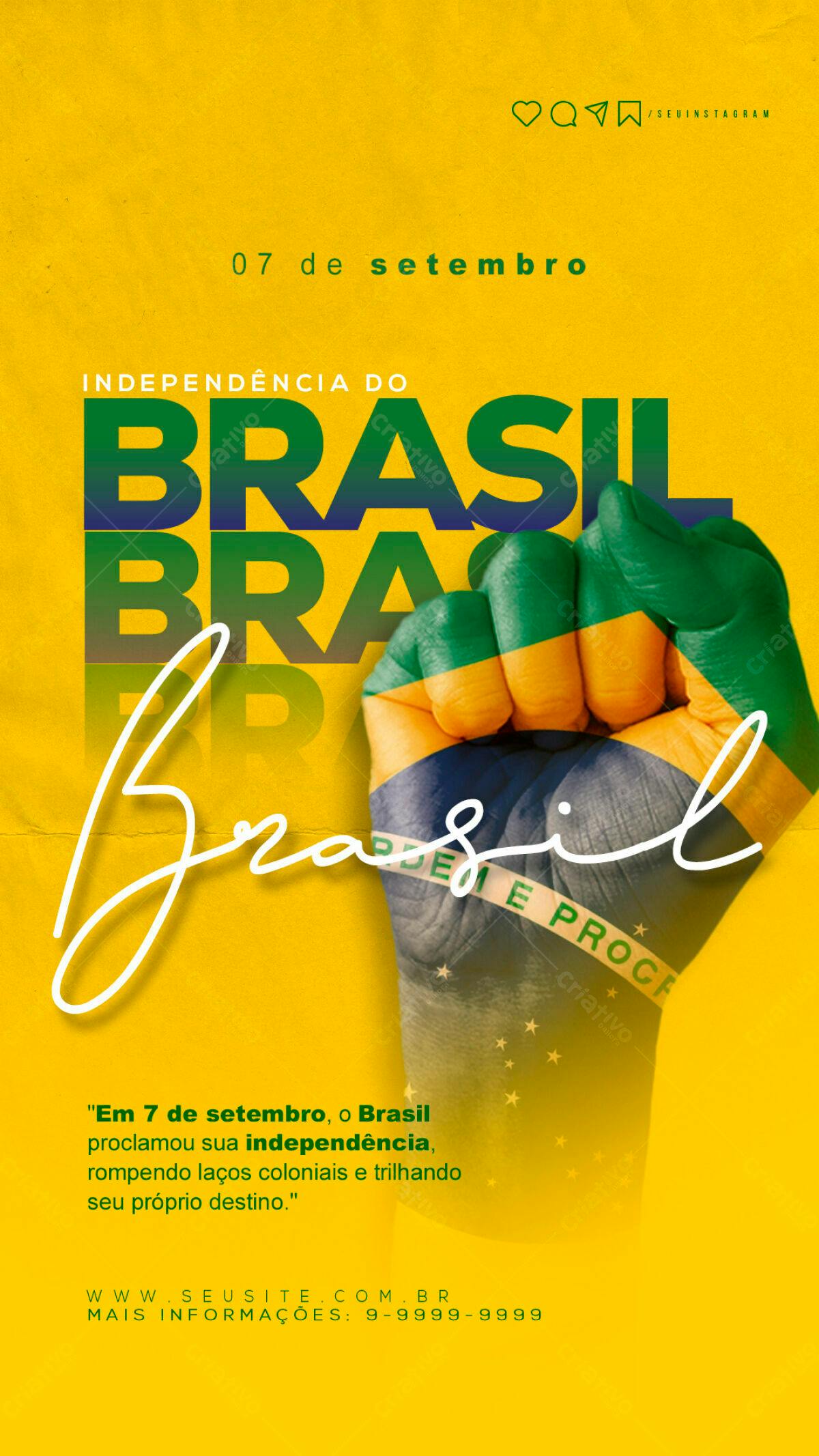 Flyer para 7 de Setembro PSD Editável