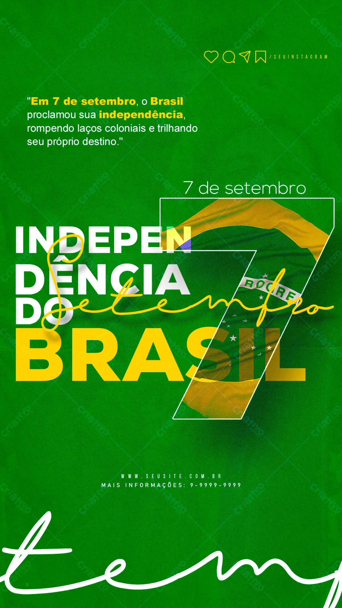 Flyer para 7 de Setembro PSD Editável