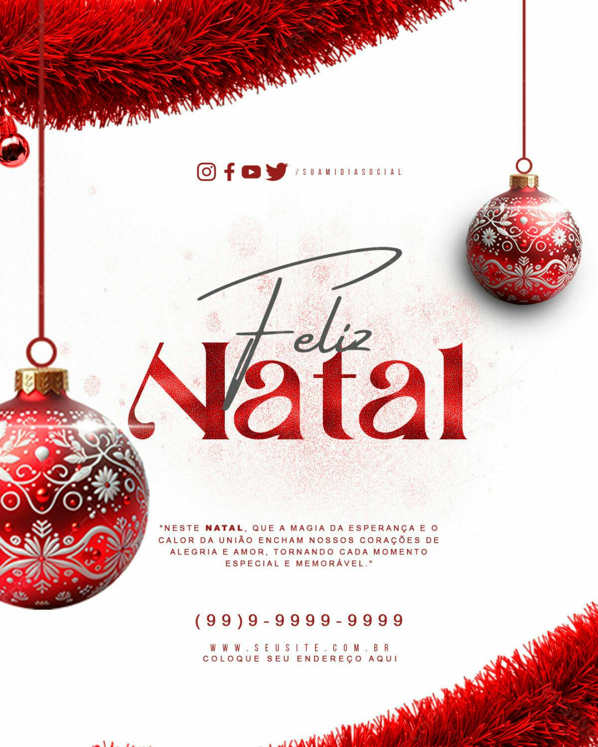 Flyer de Natal PSD Editável
