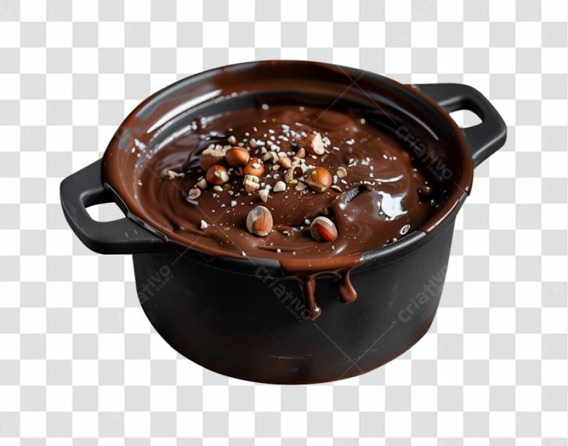 Panela ou pote de chocolate avelã nutella png grátis
