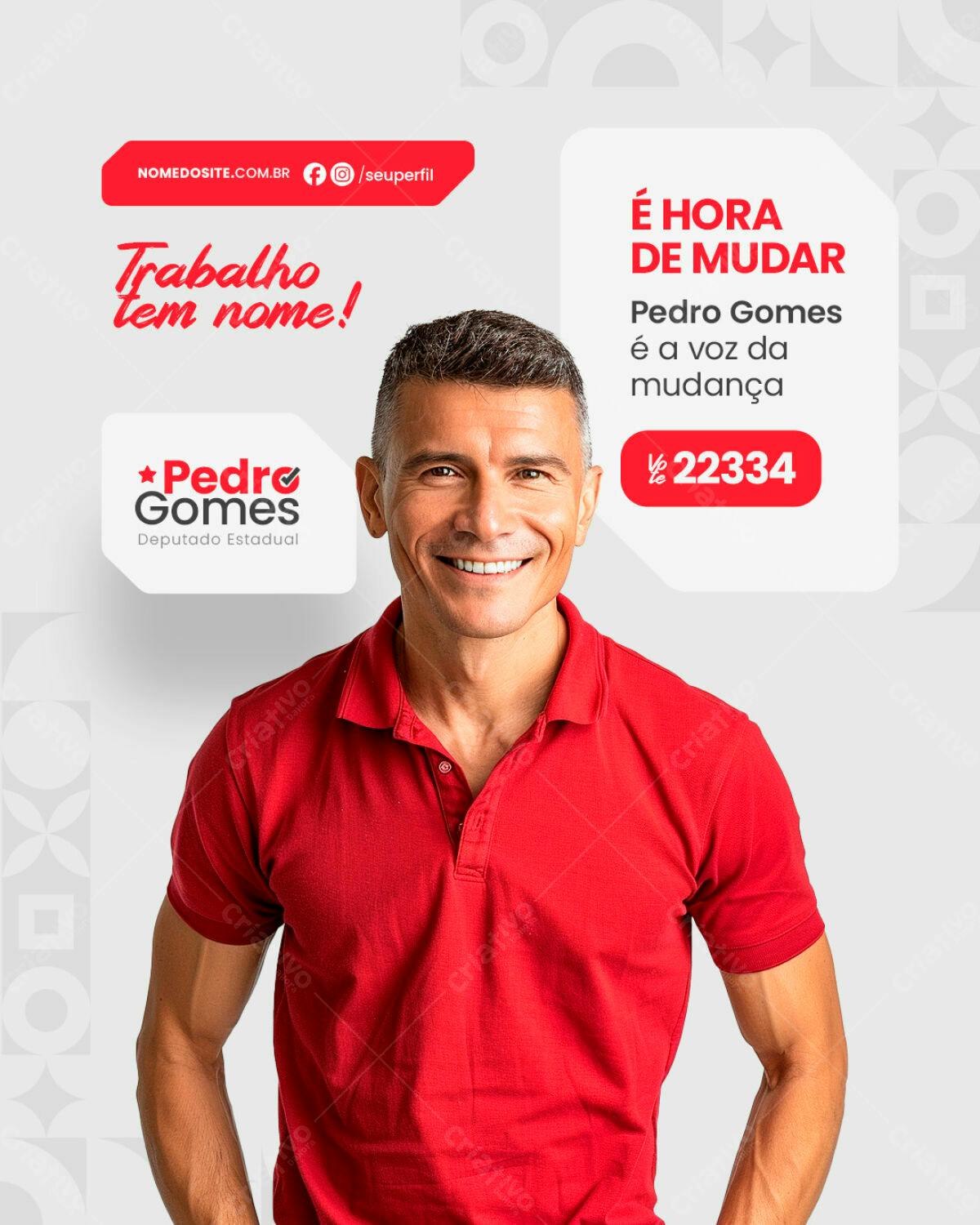PSD para Campanha Política PSD Editável