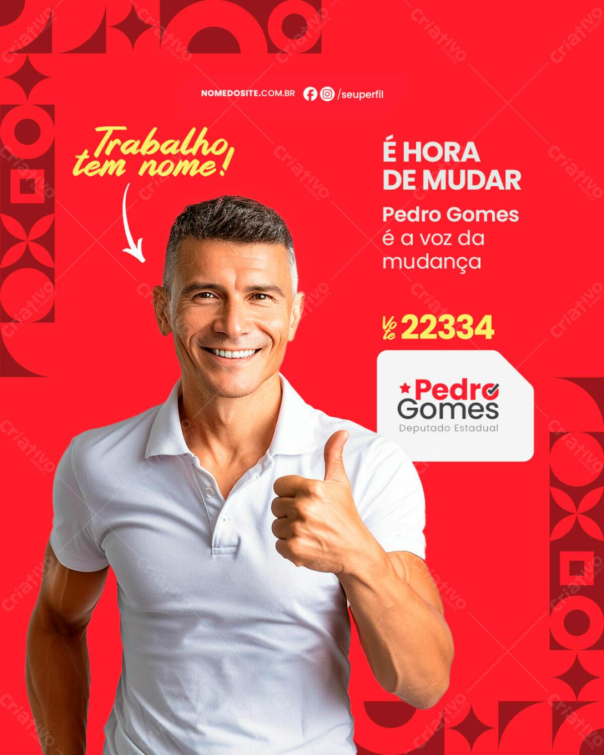 PSD para Campanha Política PSD Editável