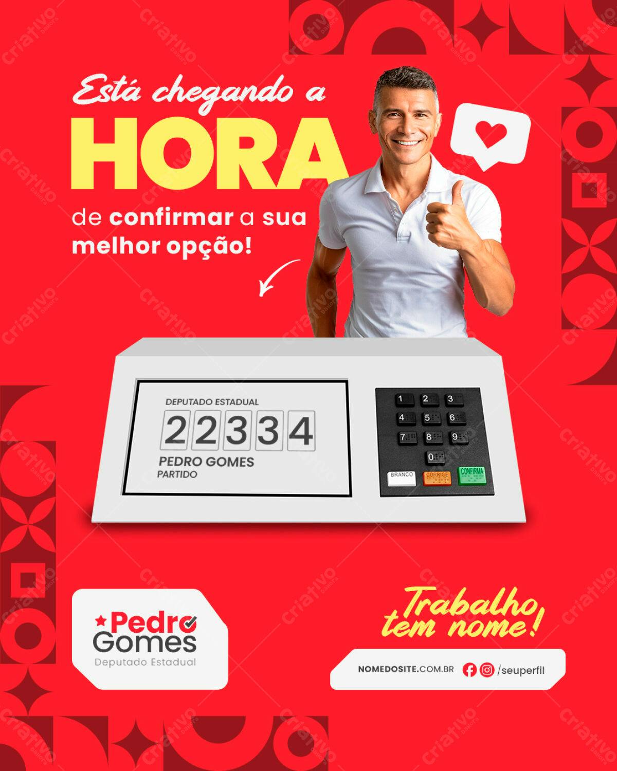 Flyer para Campanha Política PSD Editável