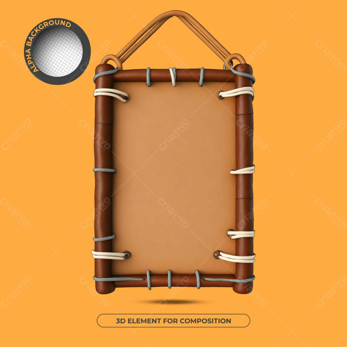 Moldura 3D para Composição PSD Editável