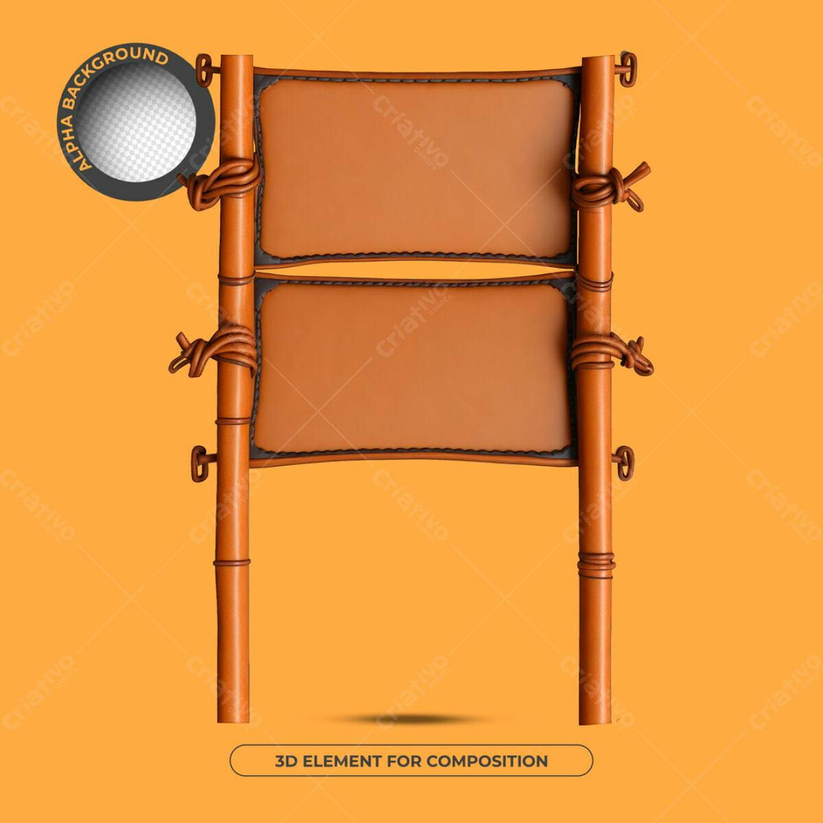 Elemento 3D para Composição PSD Editável
