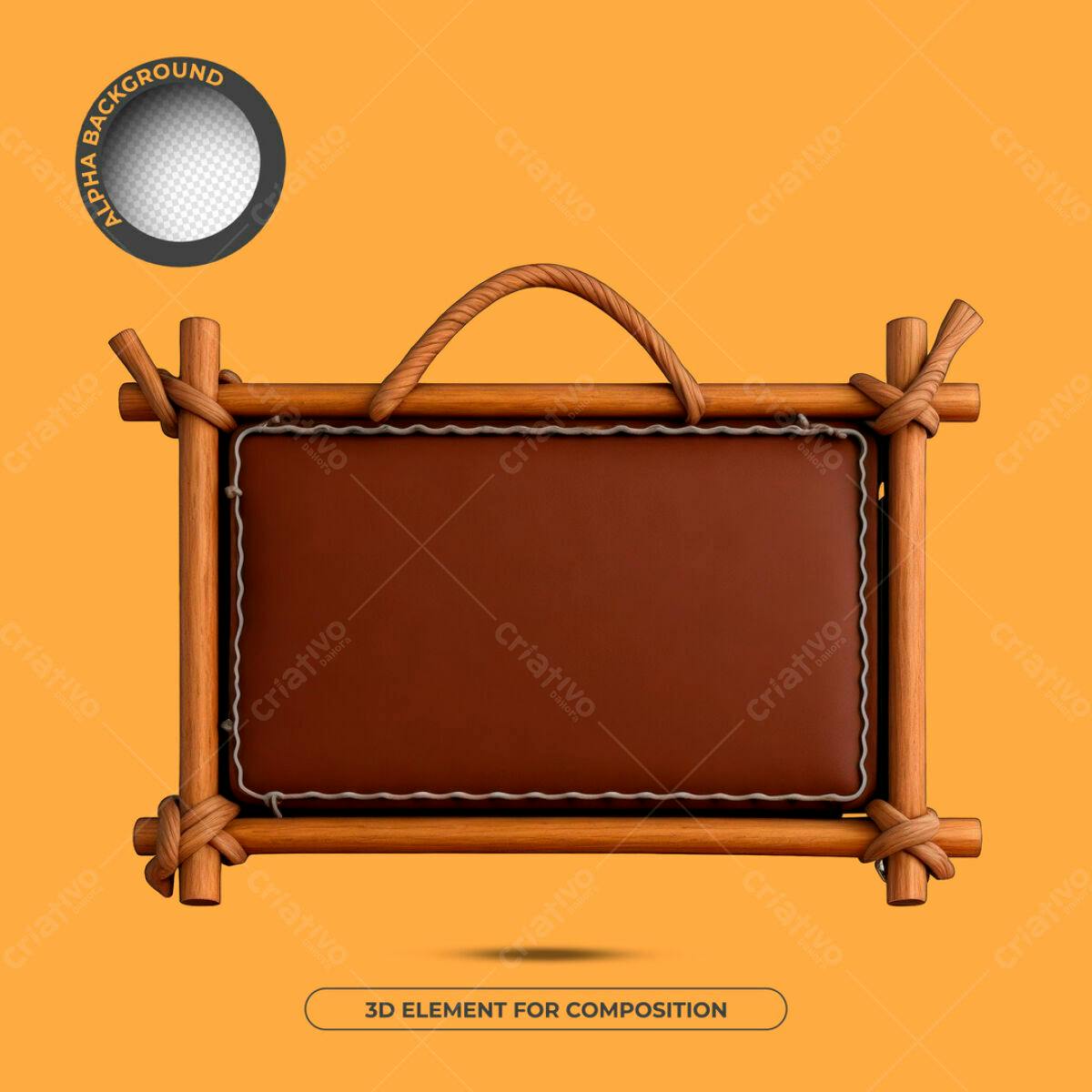 Moldura de Madeira PSD Editável