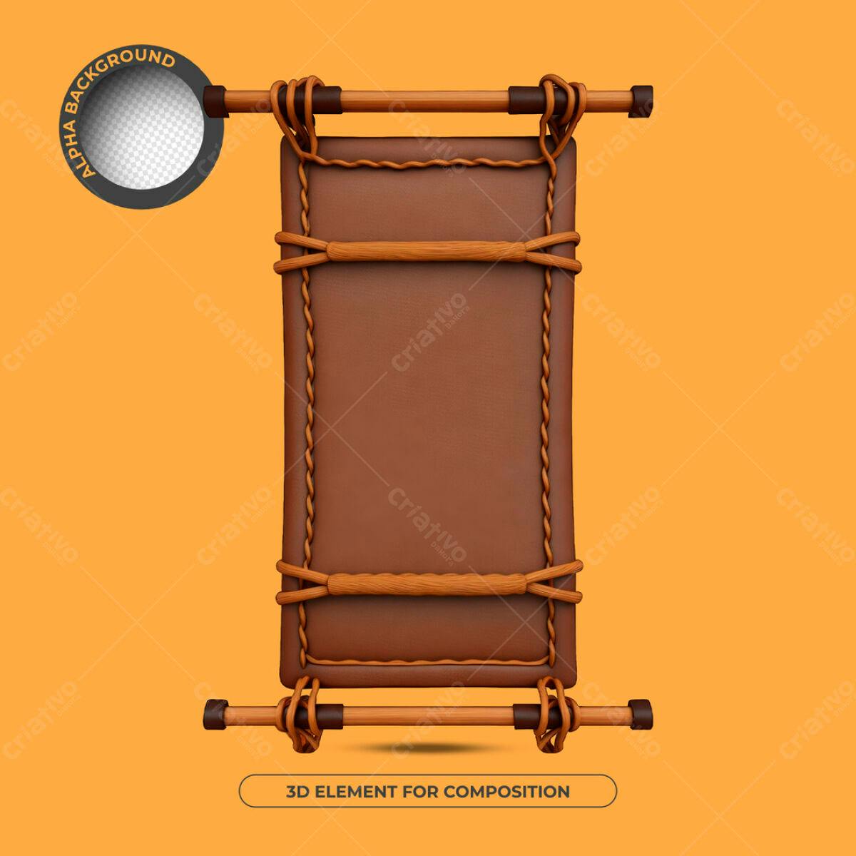 Elemento 3D para Composição PSD Editável