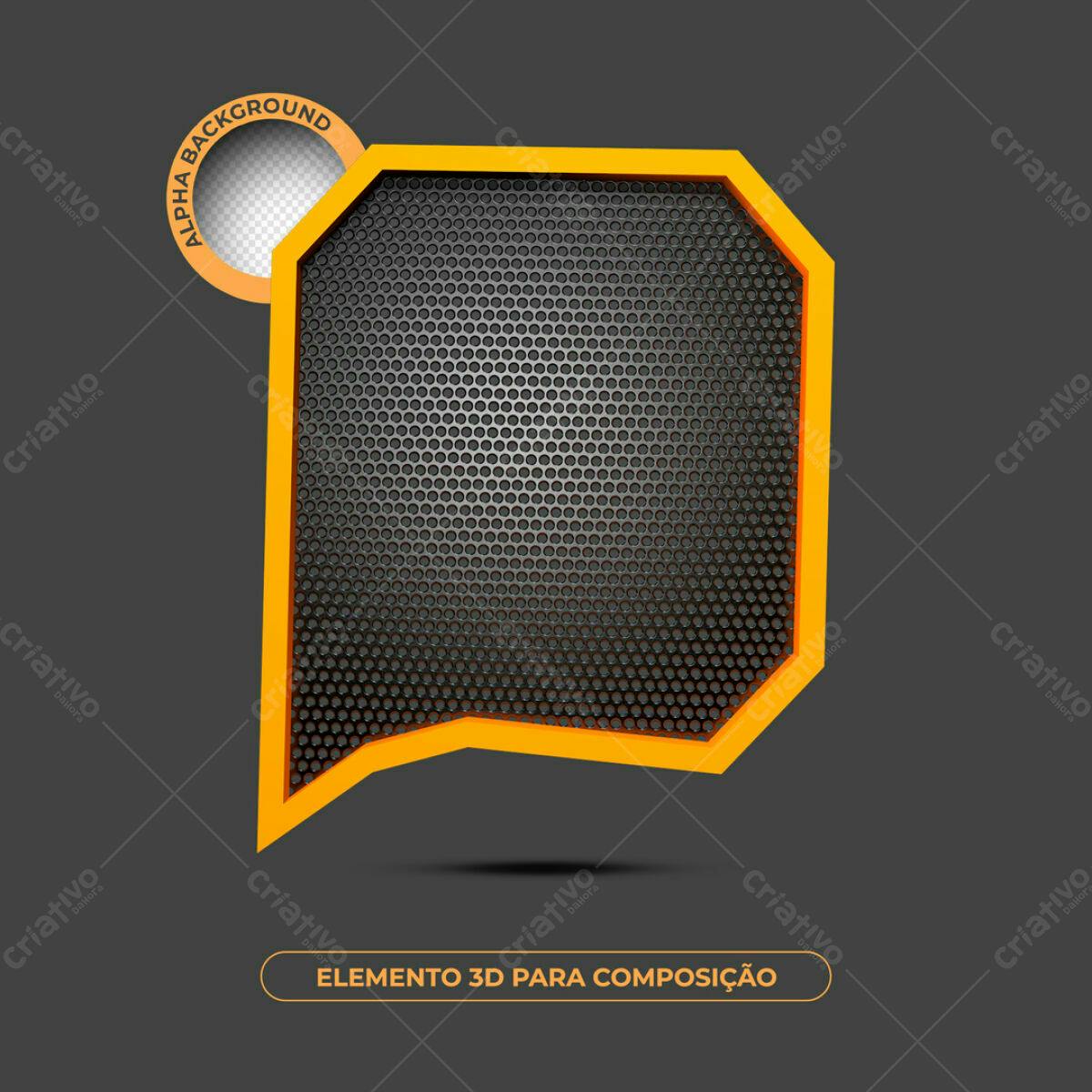 Elemento 3D para Composição PSD Editável