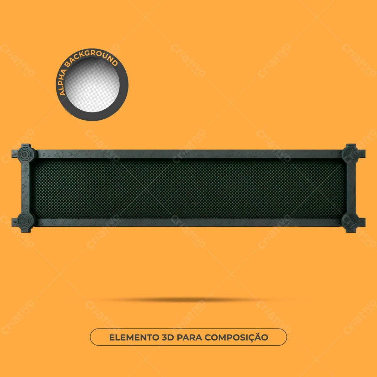 Elemento 3D para Composição PSD Editável