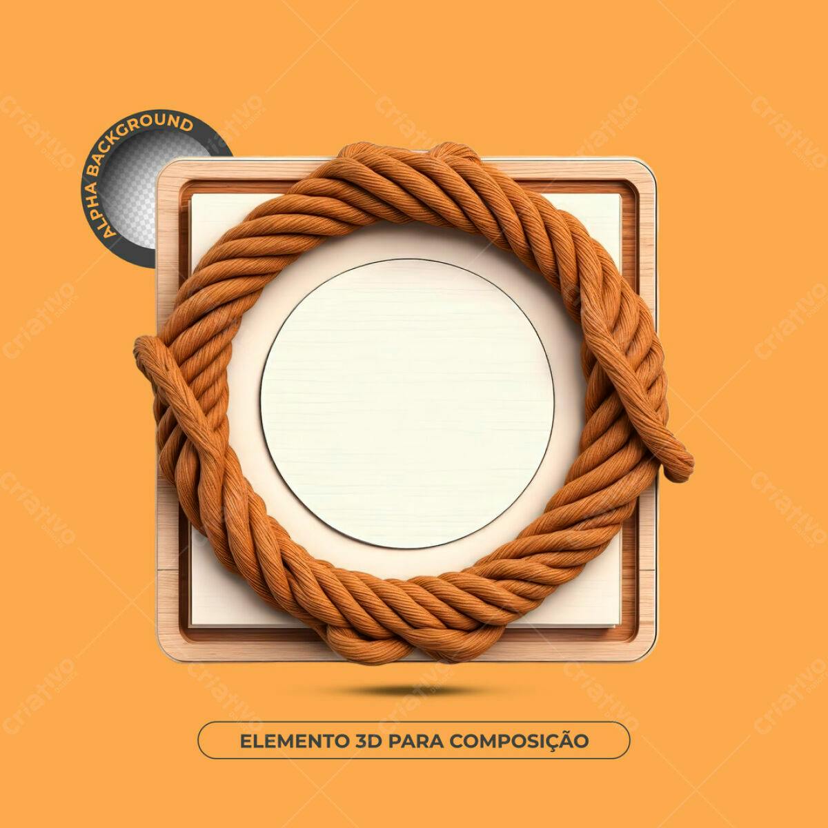Elemento 3D em PSD Editável para Design