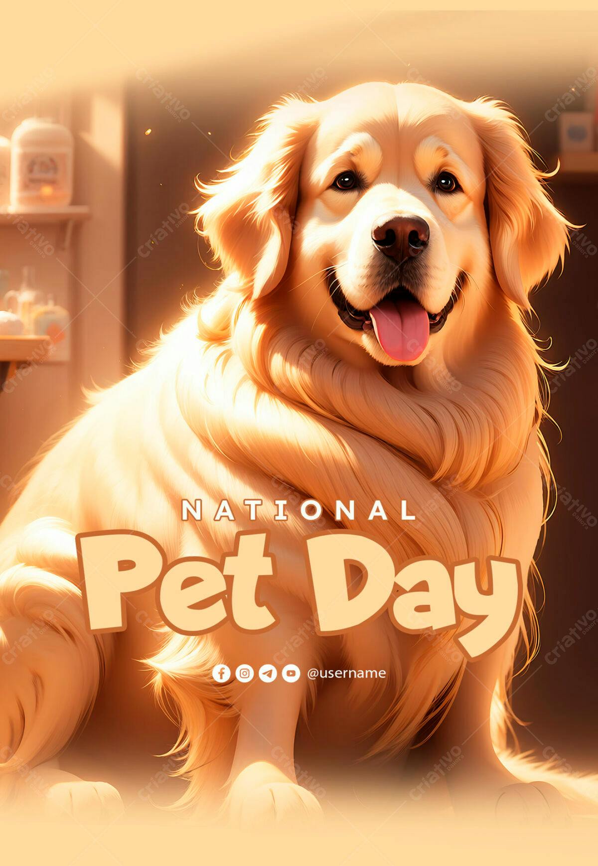 Flyer Dia Nacional do Pet PSD Editável