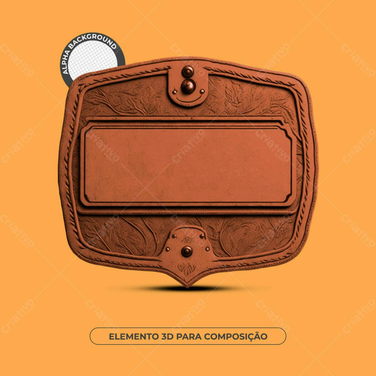 Elemento 3D em PSD para Design de Logotipo