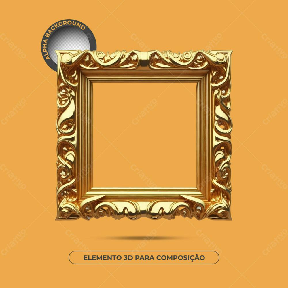 Elemento Porta Retrato Para Composição 1