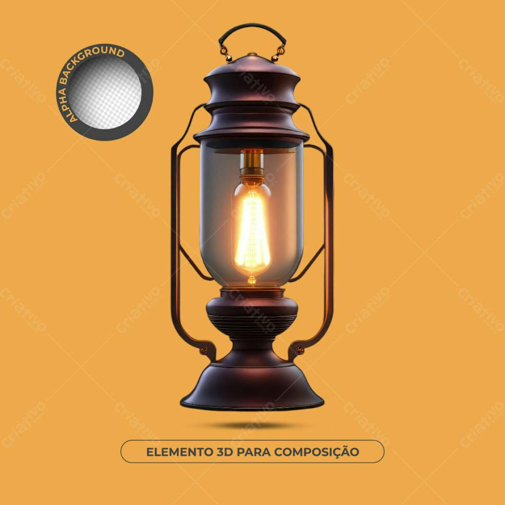 Luminária Elemento 3D Para Composição 1