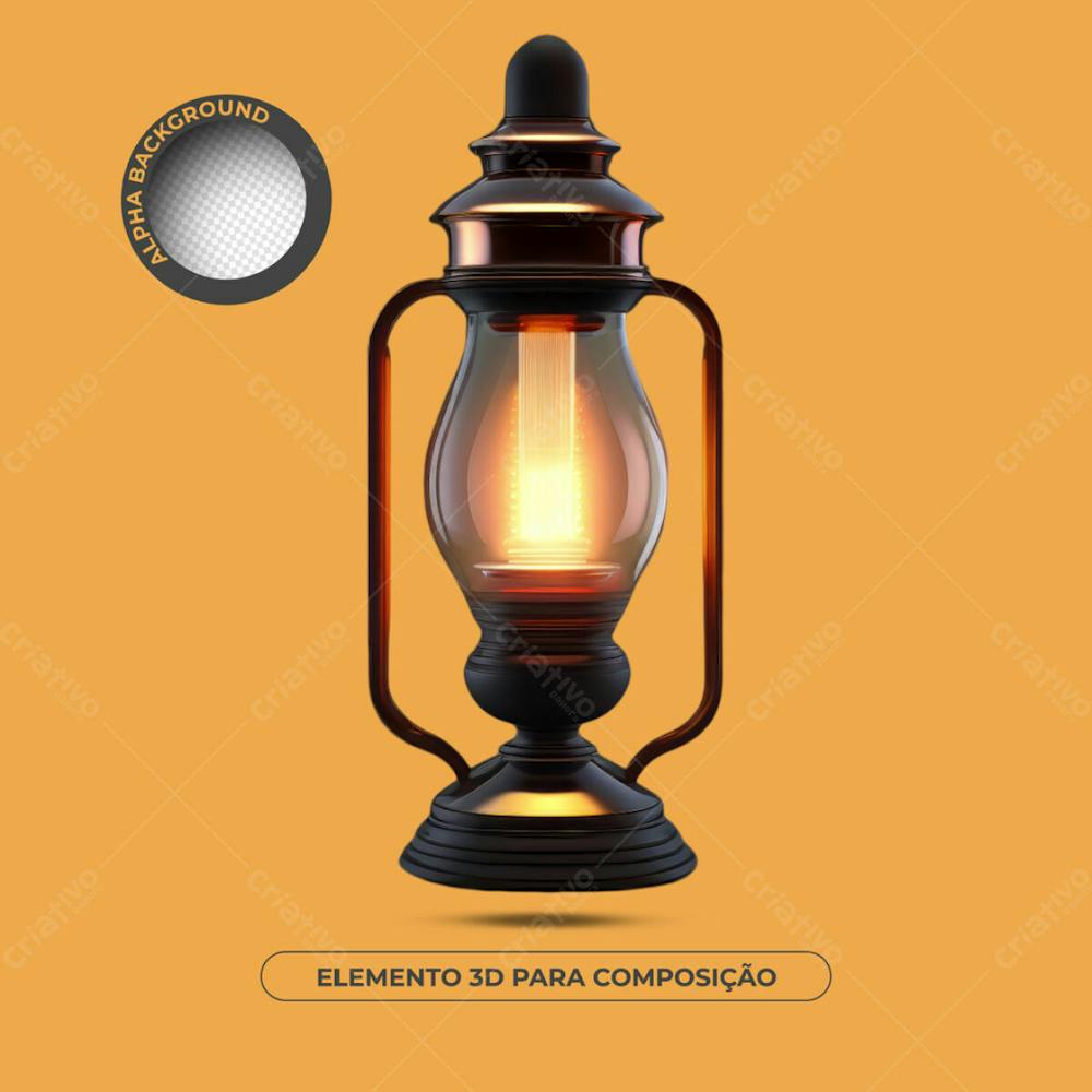 Luminária Elemento 3D Para Composição 2