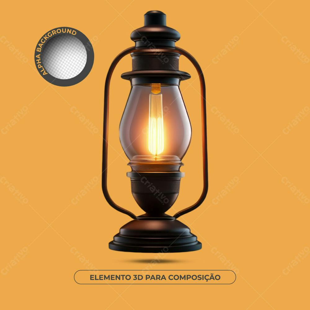 Luminária Elemento 3D Para Composição 3