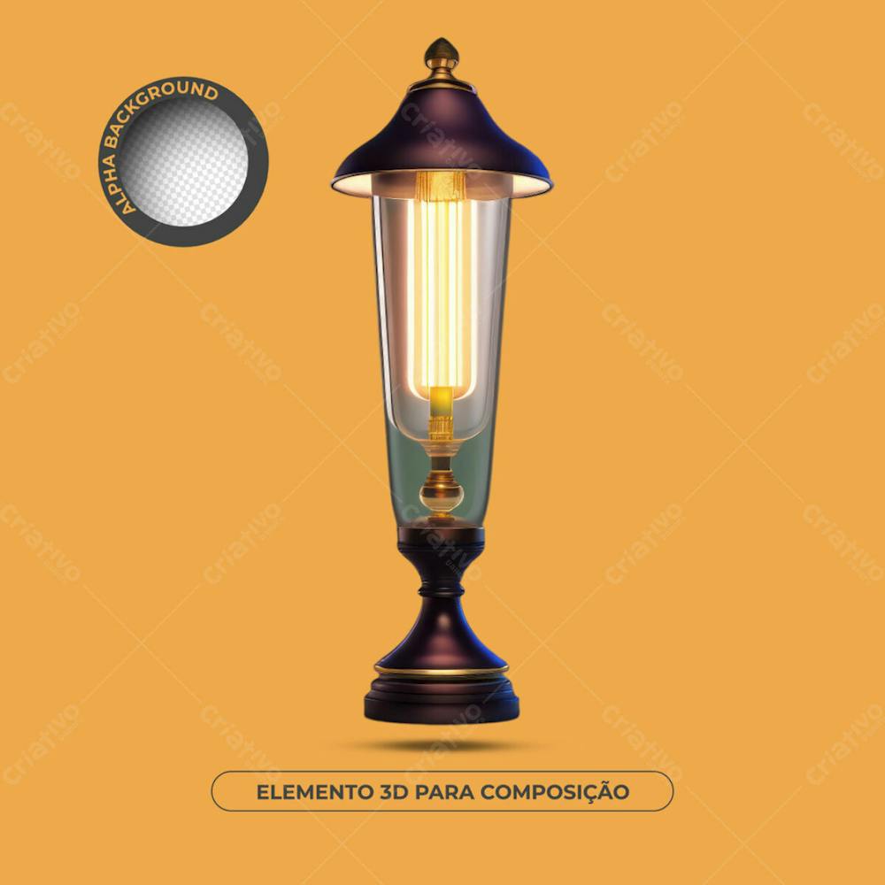 Luminária Elemento 3D Para Composição 5