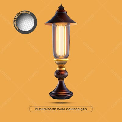 Luminária Elemento 3D Para Composição 6