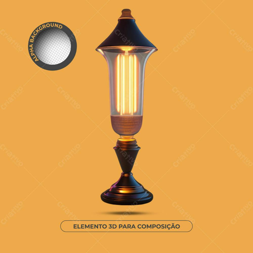 Luminária Elemento 3D Para Composição 7