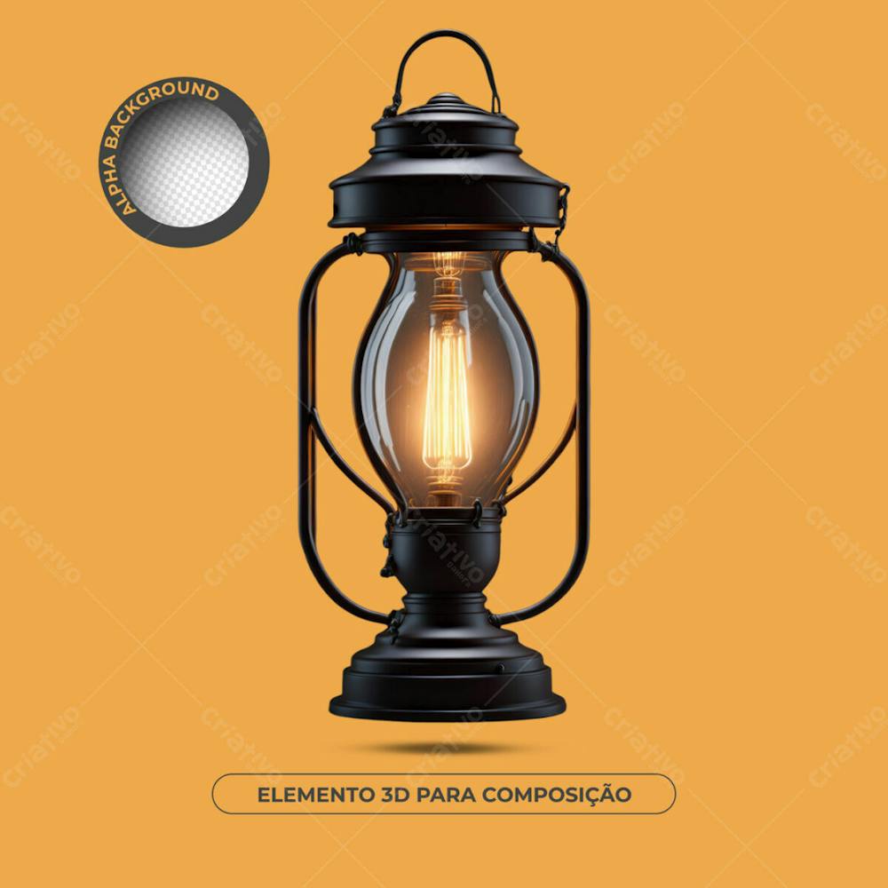 Luminária Elemento 3D Para Composição 10