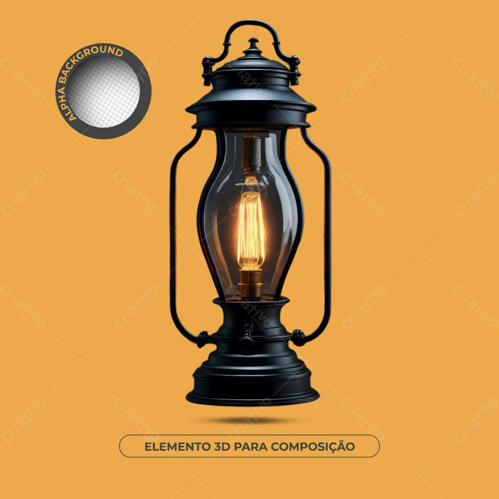 Luminária Elemento 3D Para Composição 13