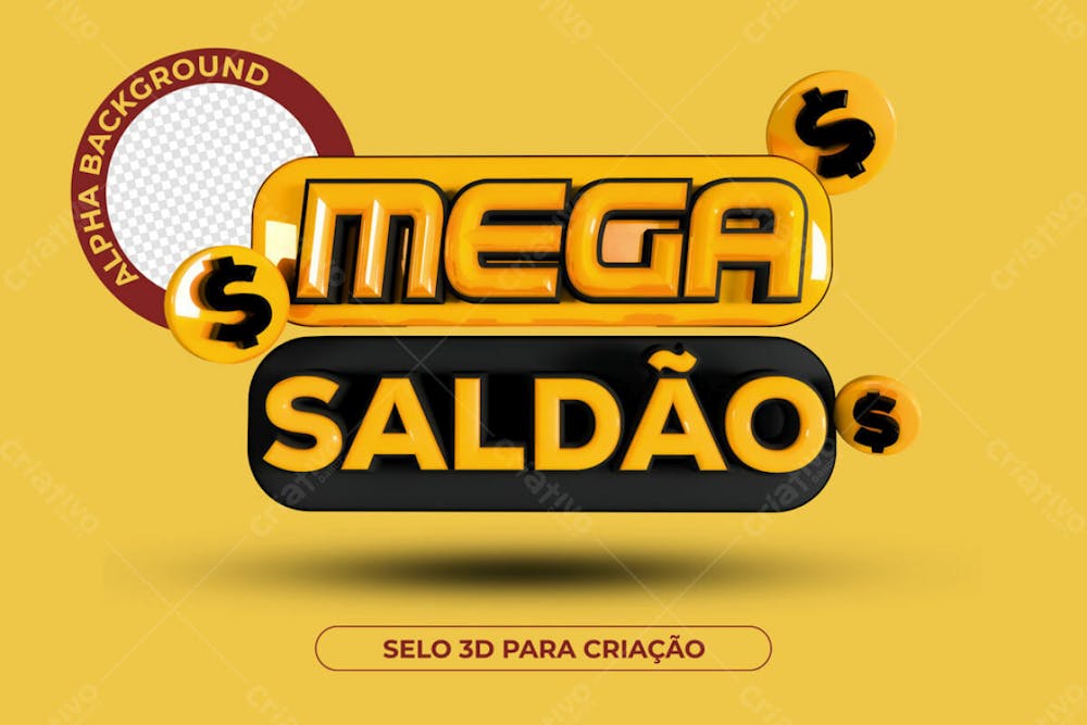 Selo 3D Mega Saldão Para Composição