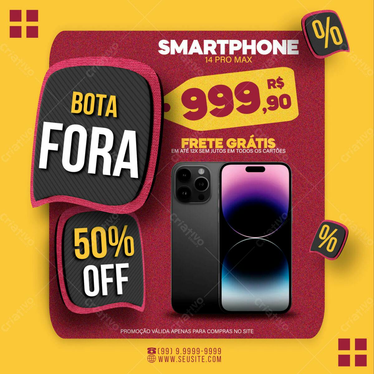 Flyer Promoção Smartphone PSD Editável
