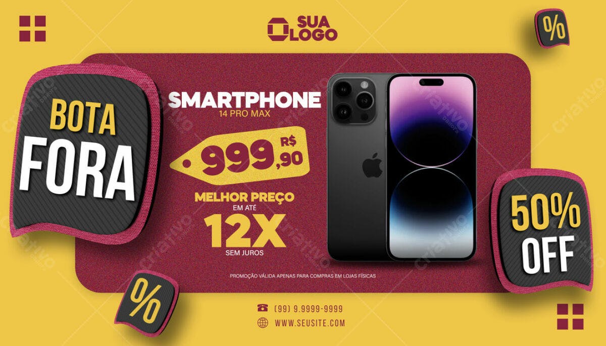 Flyer de Promoção Smartphone 14 Pro Max PSD Editável