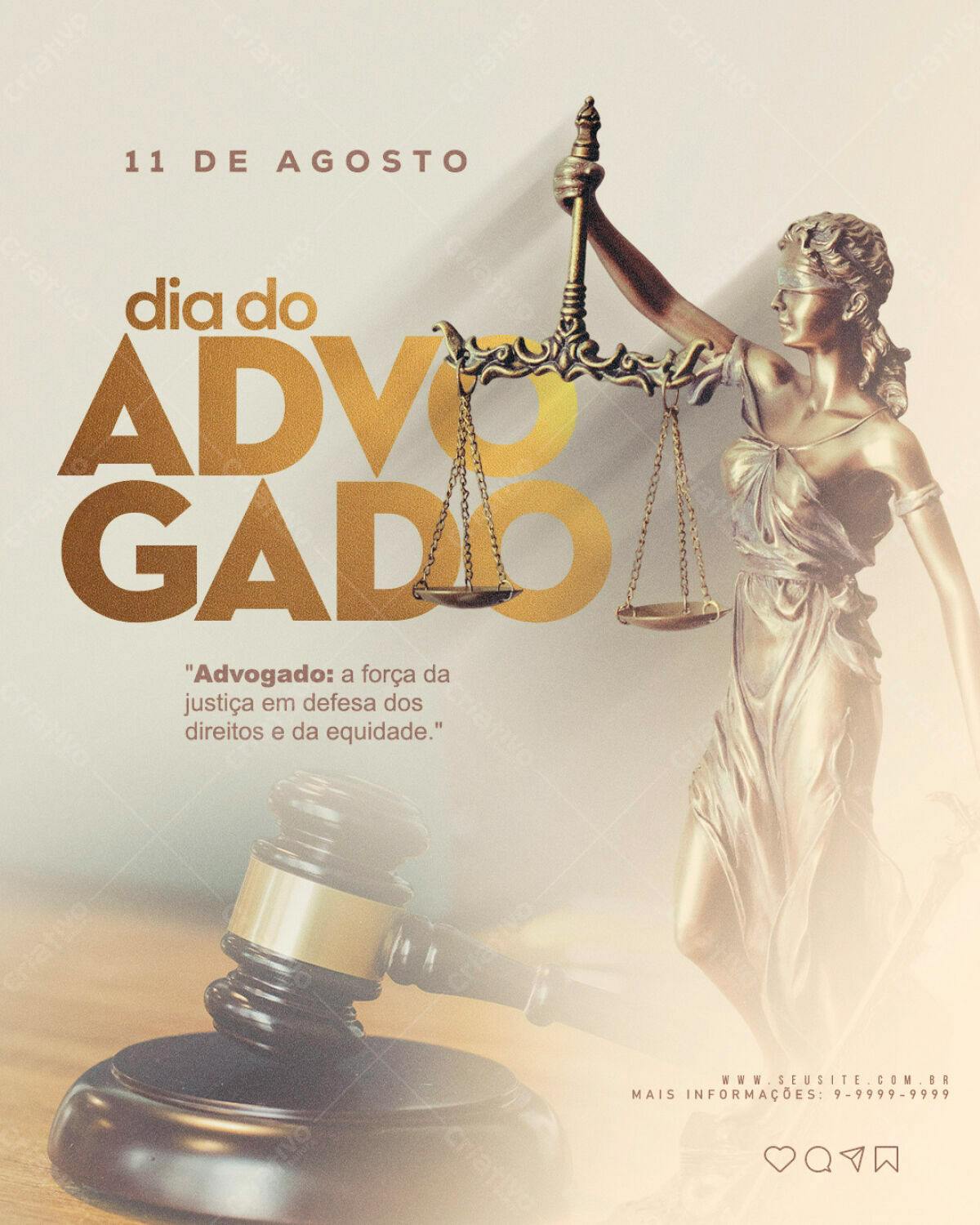 Flyer Dia do Advogado PSD Editável