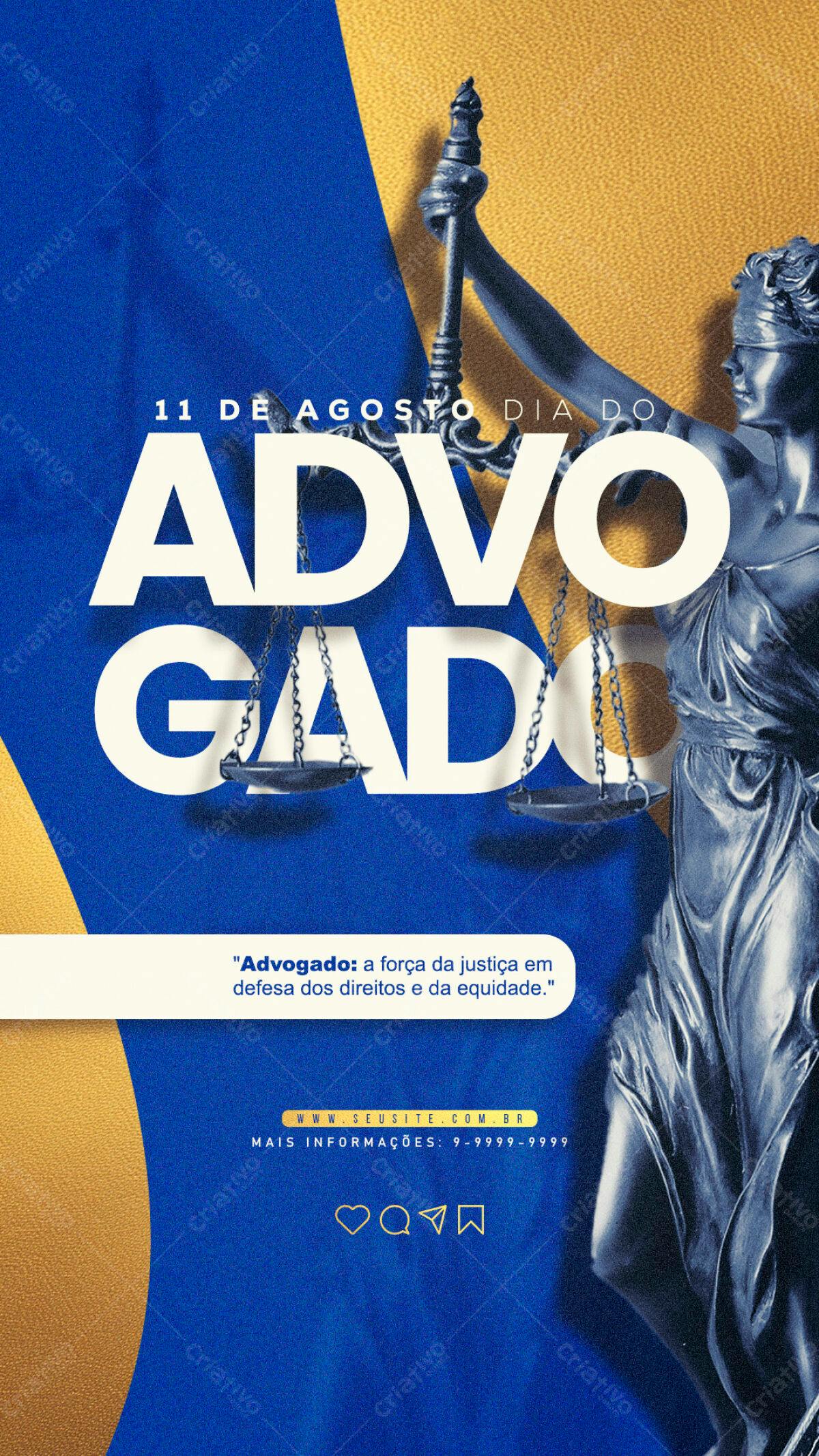 Flyer Dia do Advogado PSD Editável