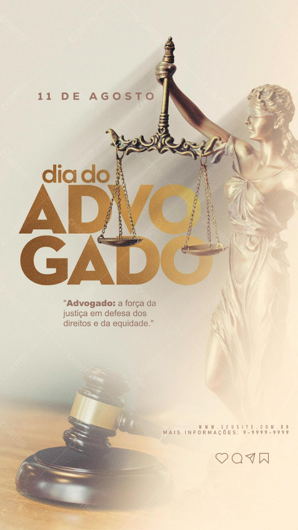Flyer Dia do Advogado PSD Editável