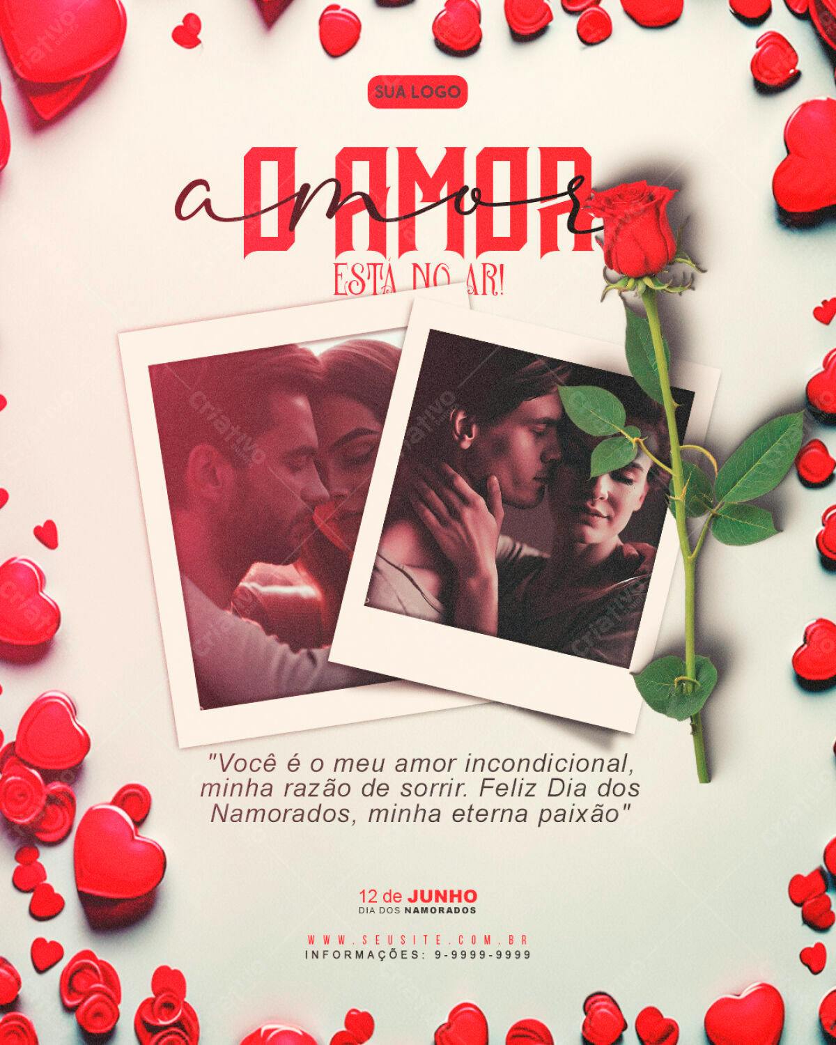 Flyer Dia dos Namorados PSD Editável